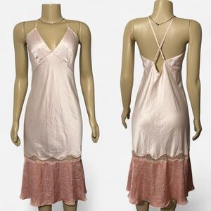 Victoria's Secret Blush and Rose Satin Slip